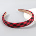 Wholesale fabric color plaid headband JDC-HD-JL033 Headband JoyasDeChina red Wholesale Jewelry JoyasDeChina Joyas De China