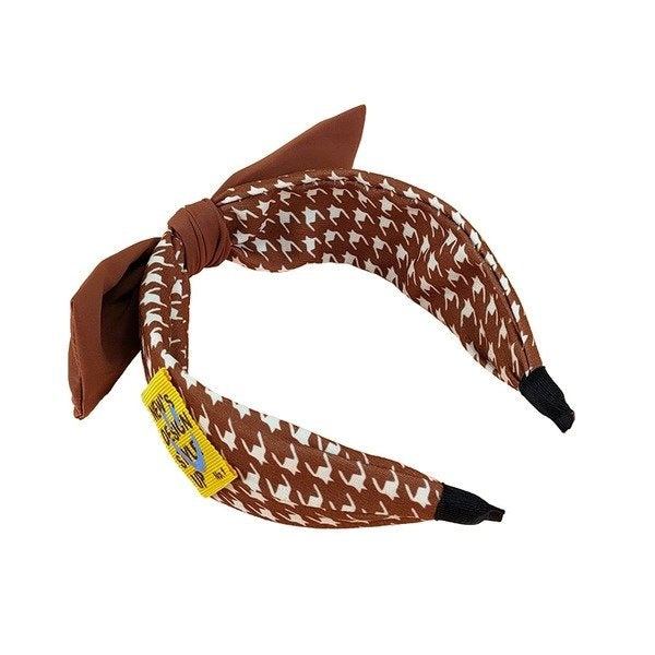 Wholesale fabric houndstooth bow headband JDC-HD-O318 Headband 潮炫 Wholesale Jewelry JoyasDeChina Joyas De China