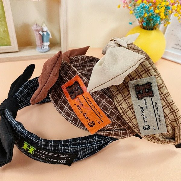 Wholesale fabric labeling letter bow headband JDC-HD-O309 Headband 潮炫 Wholesale Jewelry JoyasDeChina Joyas De China