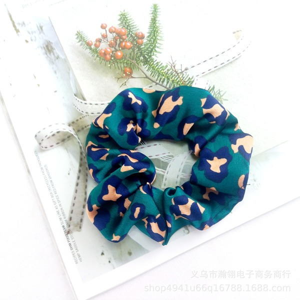 Bulk Jewelry Wholesale fabric leopard Chiffon large intestine Hair Scrunchies JDC-HS-HL003 Wholesale factory from China YIWU China