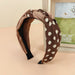 Wholesale fabric polka dot hair band JDC-HD-O336 Headband 潮炫 coffee Wholesale Jewelry JoyasDeChina Joyas De China