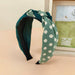 Wholesale fabric polka dot hair band JDC-HD-O336 Headband 潮炫 green Wholesale Jewelry JoyasDeChina Joyas De China