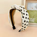 Wholesale fabric polka dot hair band JDC-HD-O336 Headband 潮炫 white Wholesale Jewelry JoyasDeChina Joyas De China