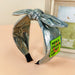 Wholesale fabric wide-side letter labeling bow headband JDC-HD-O316 Headband 潮炫 Green Wholesale Jewelry JoyasDeChina Joyas De China