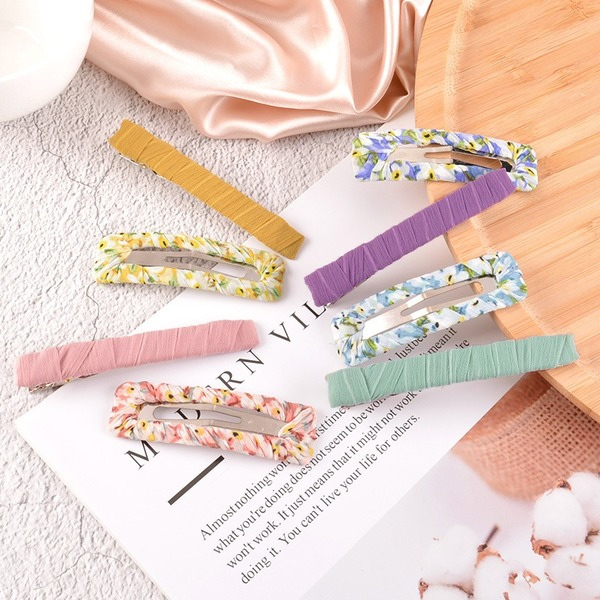 Bulk Jewelry Wholesale fabric winding printed hair clips JDC-HC-K043 Wholesale factory from China YIWU China