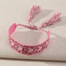 Wholesale fabric woven tassel embroidery bracelet JDC-BT-NZ015 Bracelet 奈珠 BZ1510fense Wholesale Jewelry JoyasDeChina Joyas De China