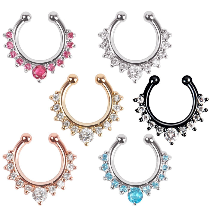Wholesale false nose ring puncture JDC-NS-WH002 Piercings 威怀 sliver Wholesale Jewelry JoyasDeChina Joyas De China