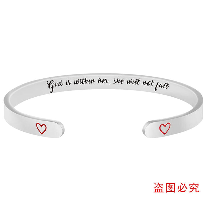 Wholesale Family Holiday Gift Love Stainless Steel Bracelet MOQ≥2 JDC-BT-GangGu002 Bracelet 钢古 Wholesale Jewelry JoyasDeChina Joyas De China
