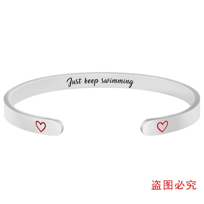 Wholesale Family Holiday Gift Love Stainless Steel Bracelet MOQ≥2 JDC-BT-GangGu002 Bracelet 钢古 MOQ2 S00077 Wholesale Jewelry JoyasDeChina Joyas De China