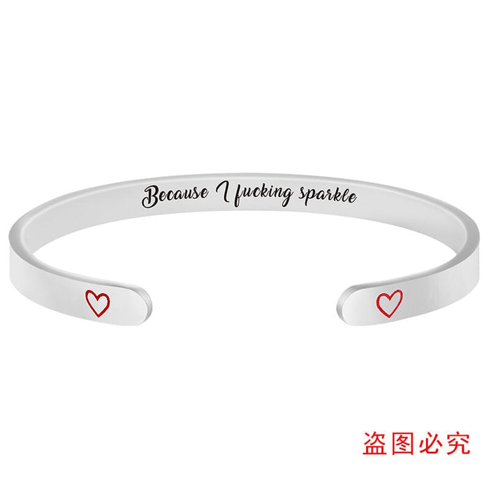 Wholesale Family Holiday Gift Love Stainless Steel Bracelet MOQ≥2 JDC-BT-GangGu002 Bracelet 钢古 MOQ2 S00078 Wholesale Jewelry JoyasDeChina Joyas De China