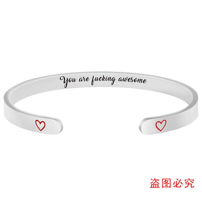 Wholesale Family Holiday Gift Love Stainless Steel Bracelet MOQ≥2 JDC-BT-GangGu002 Bracelet 钢古 MOQ2 S00079 Wholesale Jewelry JoyasDeChina Joyas De China