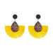 Wholesale fan-shaped tassel colored diamond earrings JDC-ES-D563 Earrings JoyasDeChina 01 yellow Wholesale Jewelry JoyasDeChina Joyas De China