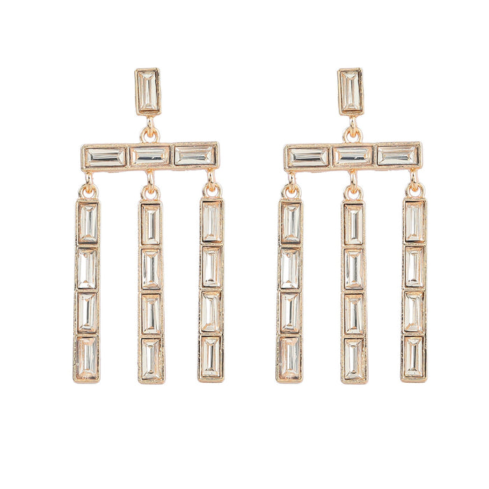 Wholesale fancy color diamond tassel long alloy earrings wholesale JDC-ES-JL948 Earrings 氿乐 White Wholesale Jewelry JoyasDeChina Joyas De China