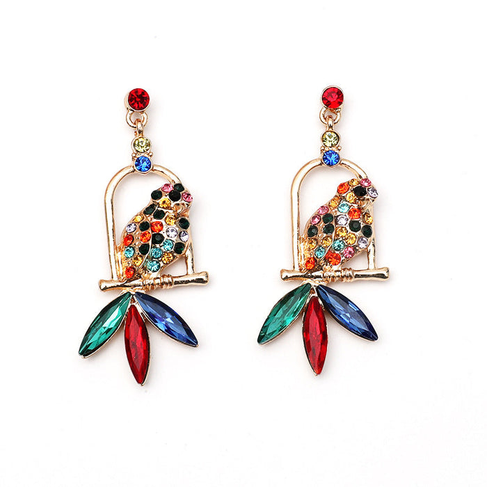 Wholesale fashion color Parrot Earrings JDC-ES-KQ067 Earrings JoyasDeChina Colorful kcjin Wholesale Jewelry JoyasDeChina Joyas De China