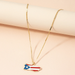 Bulk Jewelry Wholesale fashion flag pendant necklace JDC-NE-AYN030 Wholesale factory from China YIWU China