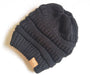 Wholesale fashion horsetail hat knitted hat JDC-FH-GSXK010 Fashionhat 雄魁 black CC Wholesale Jewelry JoyasDeChina Joyas De China