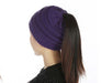 Wholesale fashion horsetail hat knitted hat JDC-FH-GSXK010 Fashionhat 雄魁 purple CC Wholesale Jewelry JoyasDeChina Joyas De China