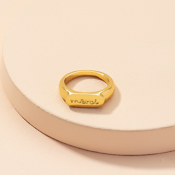 Bulk Jewelry Wholesale fashion letter couple ring JDC-RS-AYN014 Wholesale factory from China YIWU China