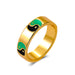 Wholesale fashion oil dripping gossip ring JDC-RS-D070 Rings JoyasDeChina 01kc Gold Black Green Wholesale Jewelry JoyasDeChina Joyas De China