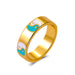 Wholesale fashion oil dripping gossip ring JDC-RS-D070 Rings JoyasDeChina 02kc gold white blue Wholesale Jewelry JoyasDeChina Joyas De China