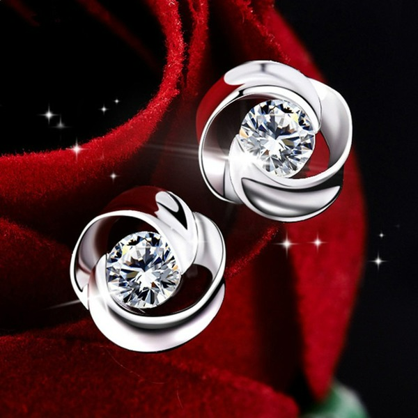 Wholesale fashion rotary Love Flower Earrings JDC-ES-XH002 Earrings JoyasDeChina Wholesale Jewelry JoyasDeChina Joyas De China
