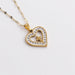 Wholesale fashion simple full Rhinestone Heart Necklace JDC-NE-ML105 NECKLACE JoyasDeChina 1ML-SSN0030+ lip chain. Wholesale Jewelry JoyasDeChina Joyas De China