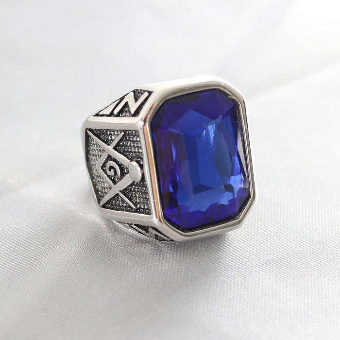 Wholesale Fashion Stainless Steel Masonic Rings for Men and Women JDC-RS-MRD053 Rings 美日德 7 No. 7 Wholesale Jewelry JoyasDeChina Joyas De China