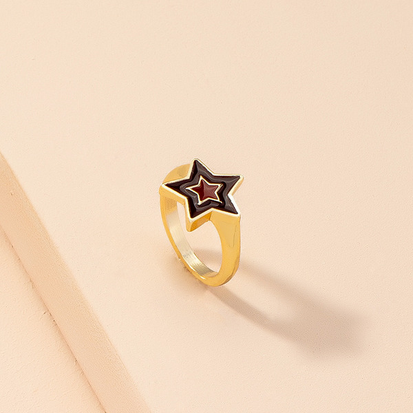 Bulk Jewelry Wholesale fashion star smiling face ring JDC-RS-AYN013 Wholesale factory from China YIWU China