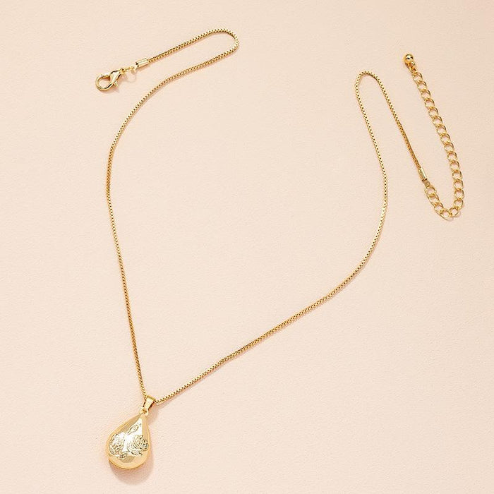 Bulk Jewelry Wholesale fashion water drop pendant necklace JDC-NE-AYN037 Wholesale factory from China YIWU China