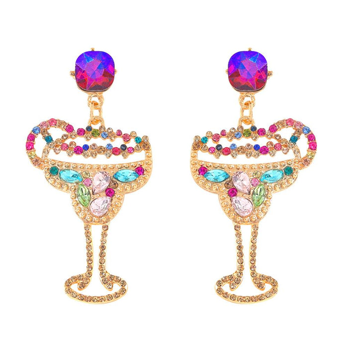 Wholesale fashionable Champagne Cup Earrings JDC-ES-JQ140 Earrings JoyasDeChina Deep color Wholesale Jewelry JoyasDeChina Joyas De China