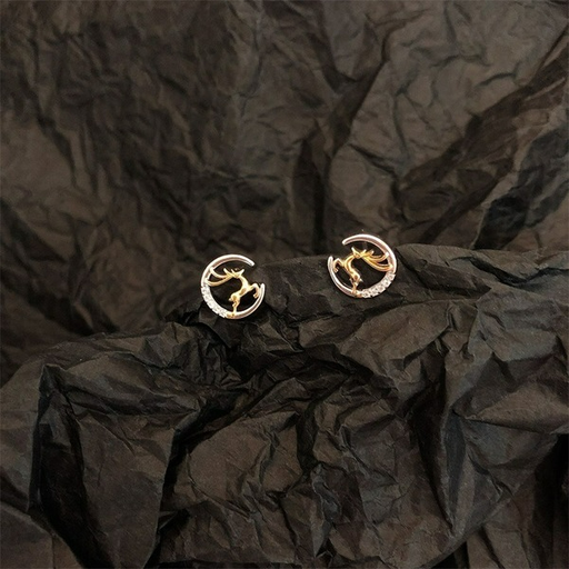 Wholesale Fawn Moonlight Earrings Sterling Silver Jewelry JDC-ES-JianM025 Earrings 简漫 Wholesale Jewelry JoyasDeChina Joyas De China
