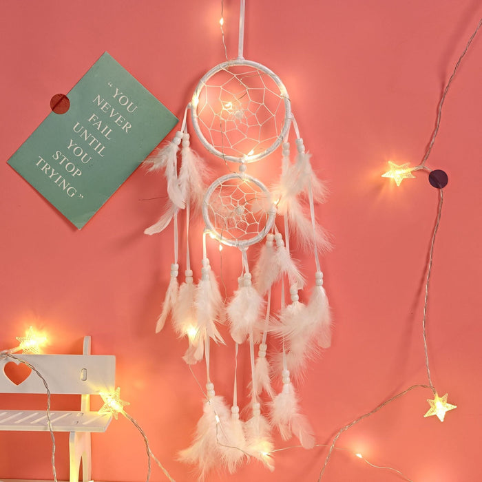 Wholesale Feather Ribbon Plastic Circle DreamCatcher Home Wall Decoration JDC-DC-JunX001 Dreamcatcher 俊贤 Wholesale Jewelry JoyasDeChina Joyas De China