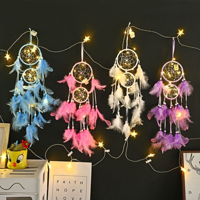 Wholesale Feather Ribbon Plastic Circle DreamCatcher Home Wall Decoration JDC-DC-JunX001 Dreamcatcher 俊贤 Wholesale Jewelry JoyasDeChina Joyas De China