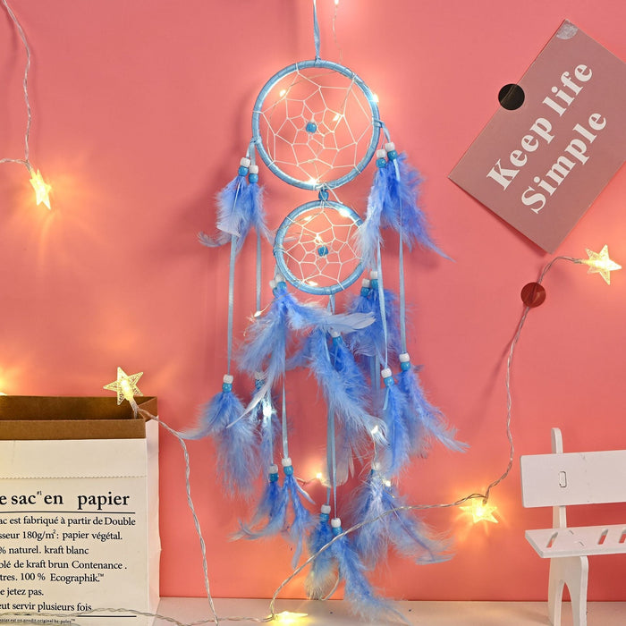 Wholesale Feather Ribbon Plastic Circle DreamCatcher Home Wall Decoration JDC-DC-JunX001 Dreamcatcher 俊贤 Wholesale Jewelry JoyasDeChina Joyas De China