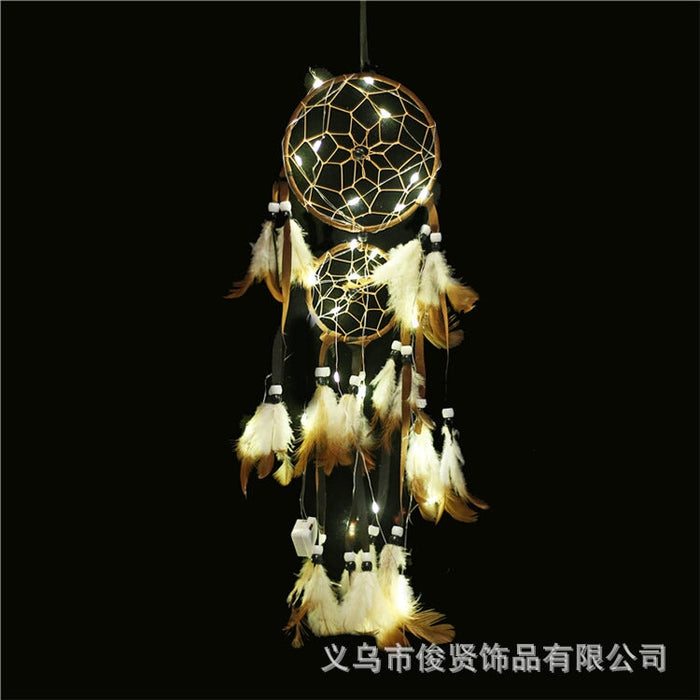 Wholesale Feather Ribbon Plastic Circle DreamCatcher Home Wall Decoration JDC-DC-JunX001 Dreamcatcher 俊贤 Wholesale Jewelry JoyasDeChina Joyas De China