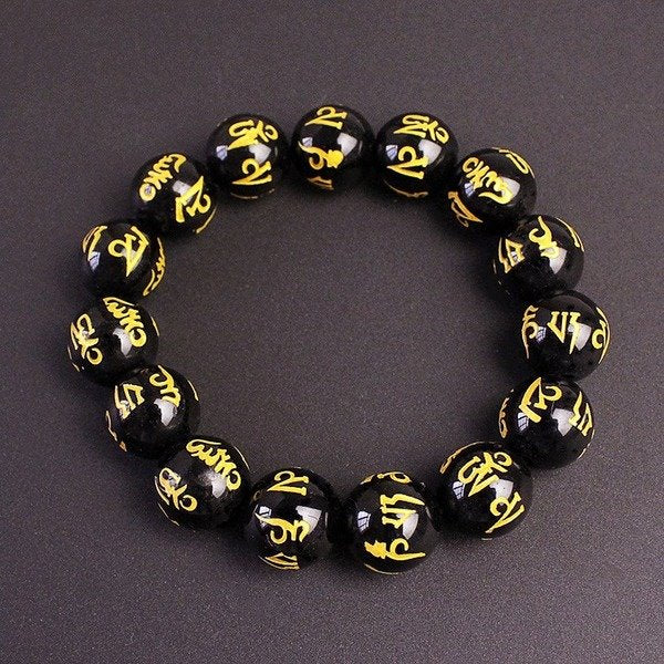 Wholesale Feng Shui imitation obsidian agate glass bracelet JDC-BT-Sanw022 Bracelet 散物 Wholesale Jewelry JoyasDeChina Joyas De China