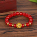 Wholesale Feng Shui Resin Alloy Sand Gold Bracelet JDC-BT-Sanw001 Bracelet 散物 J 8mm Red agate Wholesale Jewelry JoyasDeChina Joyas De China