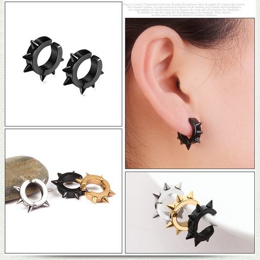 Bulk Jewelry Wholesale ferrous metal hexagonal titanium steel ear clip JDC-MES-BS020 Wholesale factory from China YIWU China