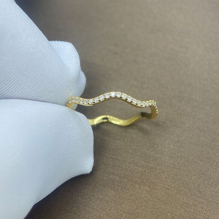Wholesale fine diamond irregular ring JDC-RS-Liuliu004 Rings 六六 2 6 Wholesale Jewelry JoyasDeChina Joyas De China