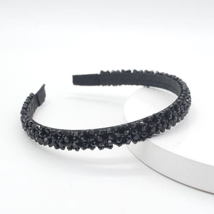 Wholesale fine edge crystal headband JDC-HD-Yul004 Headband 雨灵 black Wholesale Jewelry JoyasDeChina Joyas De China