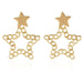 Wholesale five-pointed star hollow alloy earrings JDC-ES-TC169 earrings JoyasDeChina golden Wholesale Jewelry JoyasDeChina Joyas De China