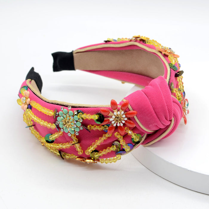 Wholesale flannel crystal fabric headband JDC-HD-Yul077 Headband 雨灵 Wholesale Jewelry JoyasDeChina Joyas De China