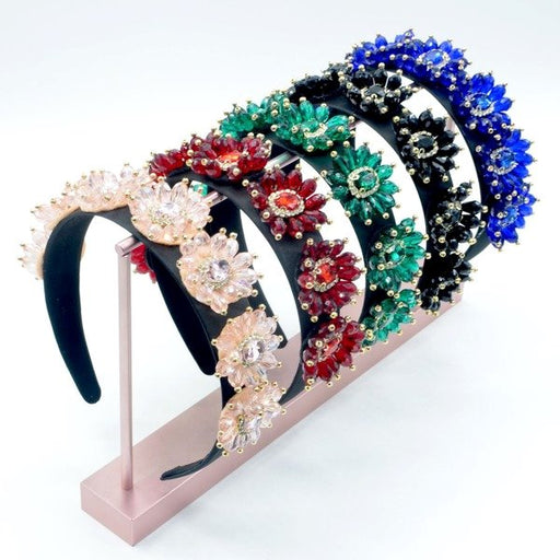 Wholesale flannel crystal headband JDC-HD-Yul014 Headband 雨灵 Wholesale Jewelry JoyasDeChina Joyas De China