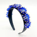 Wholesale flannel crystal headband JDC-HD-Yul014 Headband 雨灵 blue Wholesale Jewelry JoyasDeChina Joyas De China