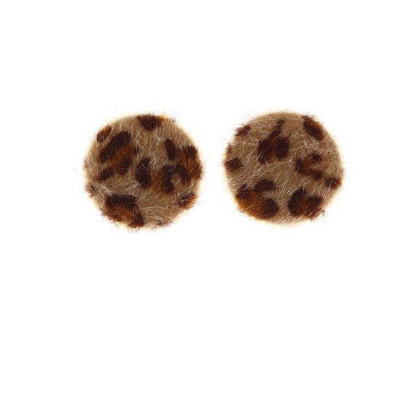 Wholesale flannel iron leopard print earrings JDC-ES-NZ051 Earrings 奈珠 Wholesale Jewelry JoyasDeChina Joyas De China