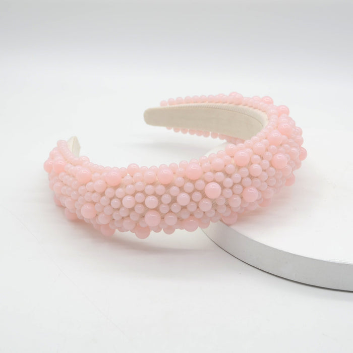 Wholesale flannel pearl headband JDC-HD-Yul074 Headband 雨灵 pink Wholesale Jewelry JoyasDeChina Joyas De China