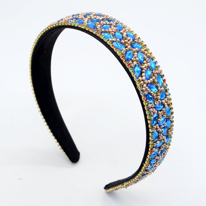 Wholesale flannel rhinestone headband JDC-HD-Yul005 Headband 雨灵 royal blue Wholesale Jewelry JoyasDeChina Joyas De China