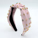 Wholesale flannel rhinestone headband JDC-HD-Yul017 Headband 雨灵 light pink Wholesale Jewelry JoyasDeChina Joyas De China