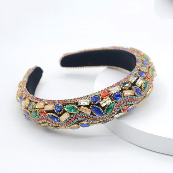Wholesale flannel rhinestone headband JDC-HD-Yul027 Headband 雨灵 Wholesale Jewelry JoyasDeChina Joyas De China