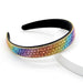 Wholesale flannel rhinestone headband JDC-HD-Yul046 Headband 雨灵 rainbow color Wholesale Jewelry JoyasDeChina Joyas De China